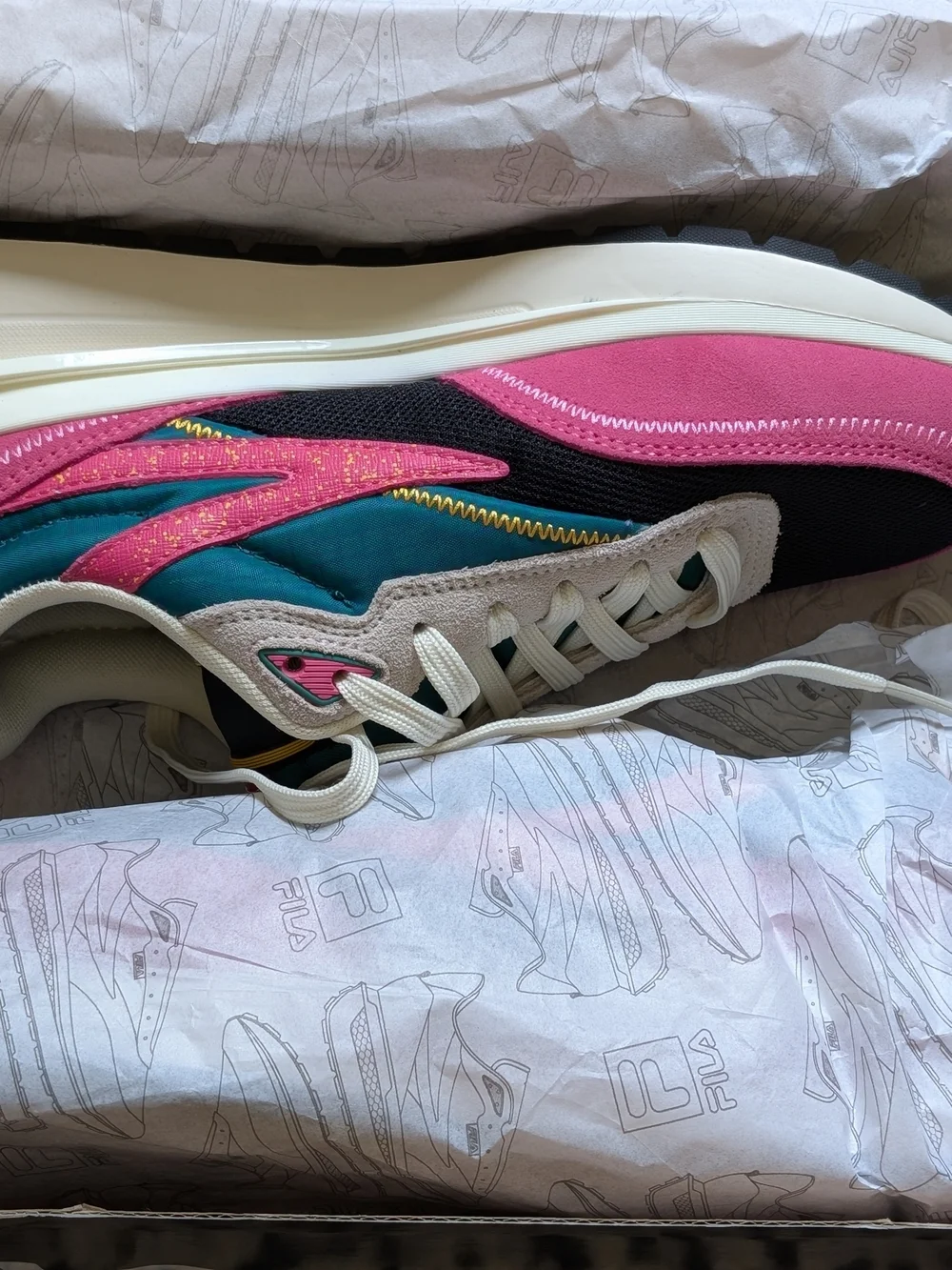 FILA Pink & Teal Sneakers